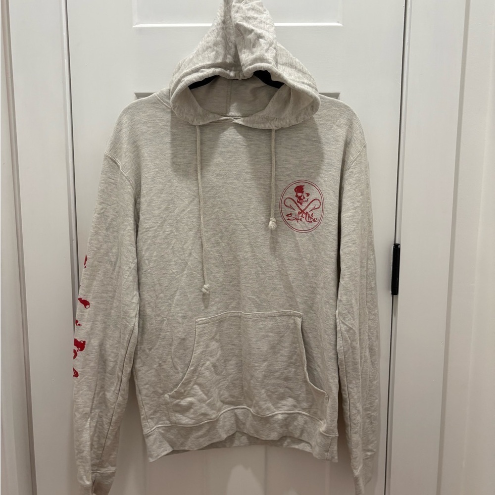 Salt Life Raglan Lightweight Hooded Jacket Size M Gray